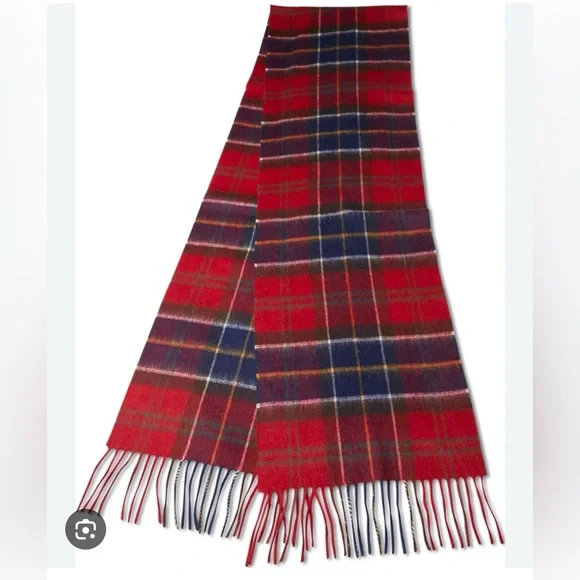 BARBOUR Wool Cashmere Tartan Scarf - Unisex