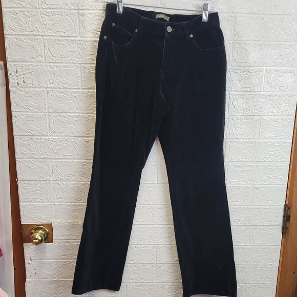 Eddie Bauer Women's Black Velvet Pants