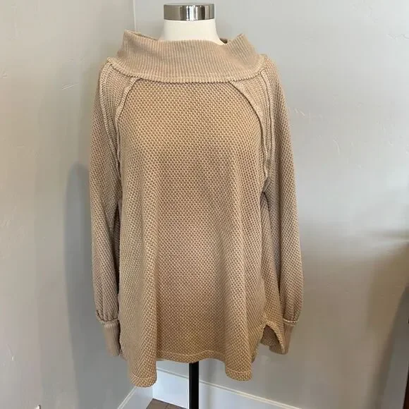 Free People Waffle Knit Tunic
