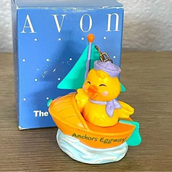 Avon Easter Eggspression Sailboat Chick Holiday Ornament