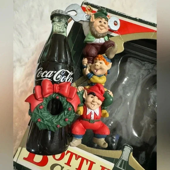 Coca Cola Vintage 1996 Christmas Bottling Works Ornament Collection Original Box