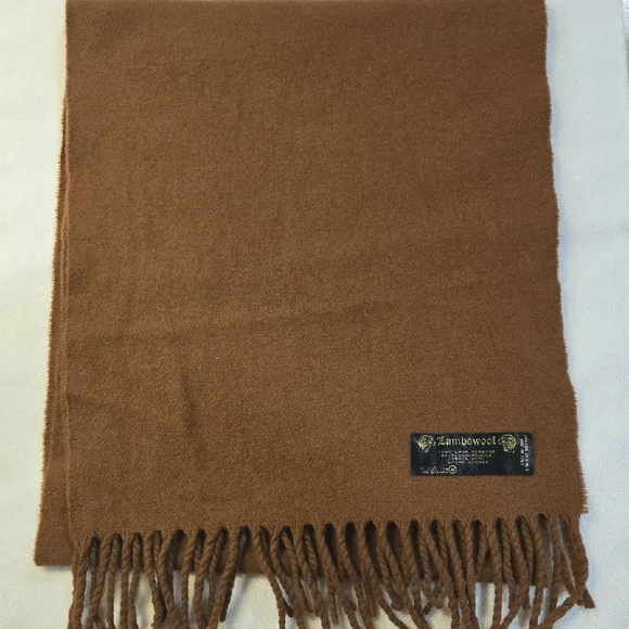 ​100% Virgin Wool Scarf - Classic Camel Tan - Winter Essential