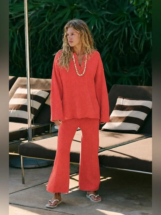 Free People Beach Hailee Sweater Knit Pants