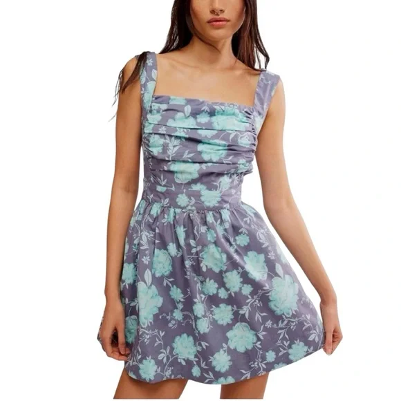 Free People Meet Me In Maui Printed Mini Dress