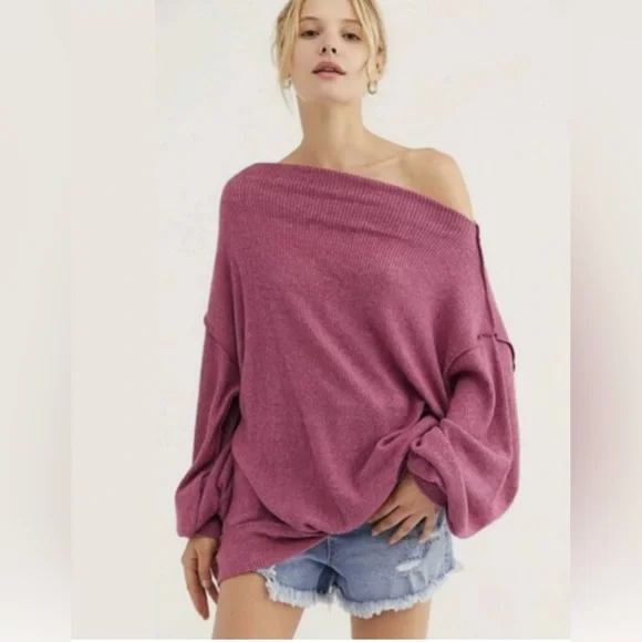 We The Free by Free People Main Squeeze Hacci Top Size XS(oversized)