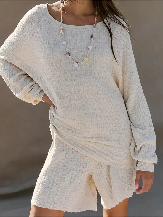 NWOT Free People Free-est Rowan Sweater Short Set Size Large