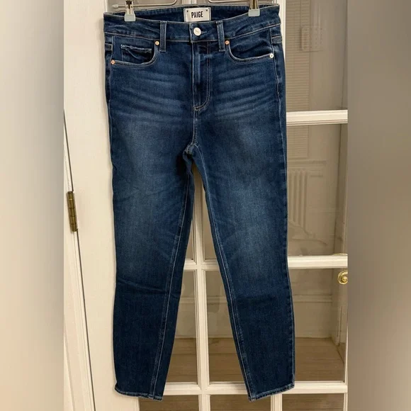PAIGE Women’s Dark Wash Hoxton Skinny Ankle Jeans Size 27