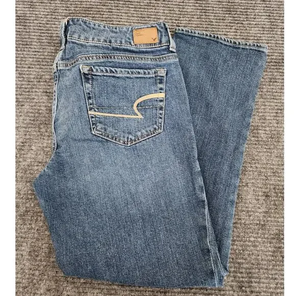 American Eagle Outfitters Womens 10 Artist Double Button Blue Denim Jeans
