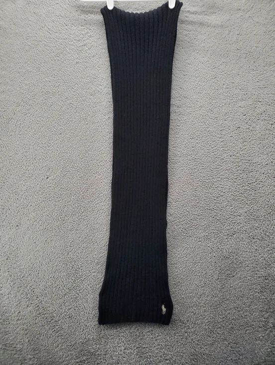 Polo Ralph Lauren Ribbed Knit Scarf Black