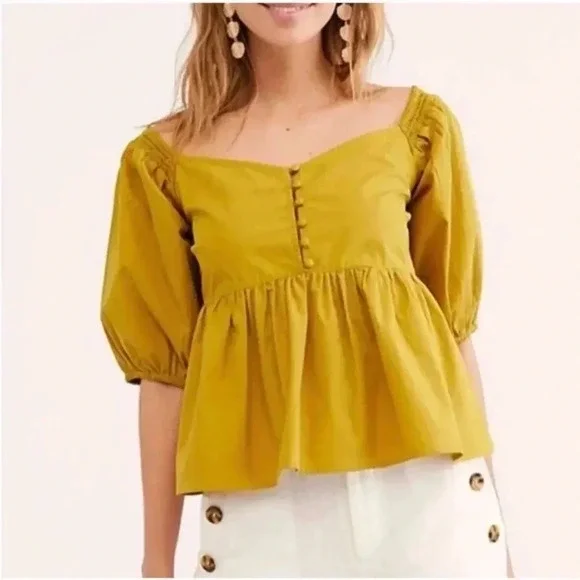 FREE PEOPLE Veronica Sweetheart Top Size XS