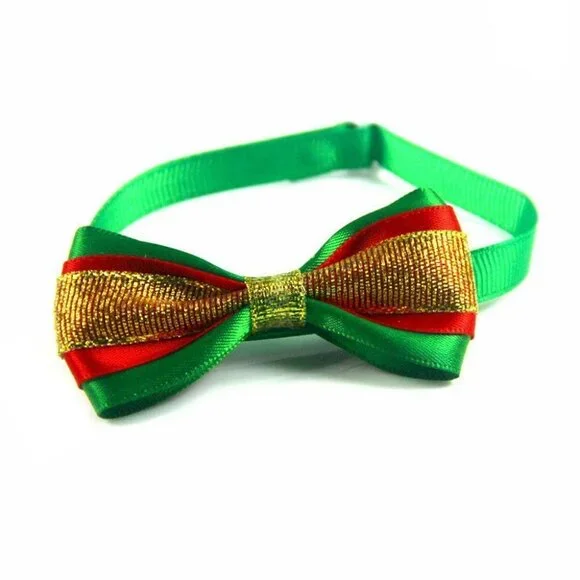Christmas Dog Bell Bow Ties Cat Collar Pet Necktie Bowtie Ribbon Leash Halloween