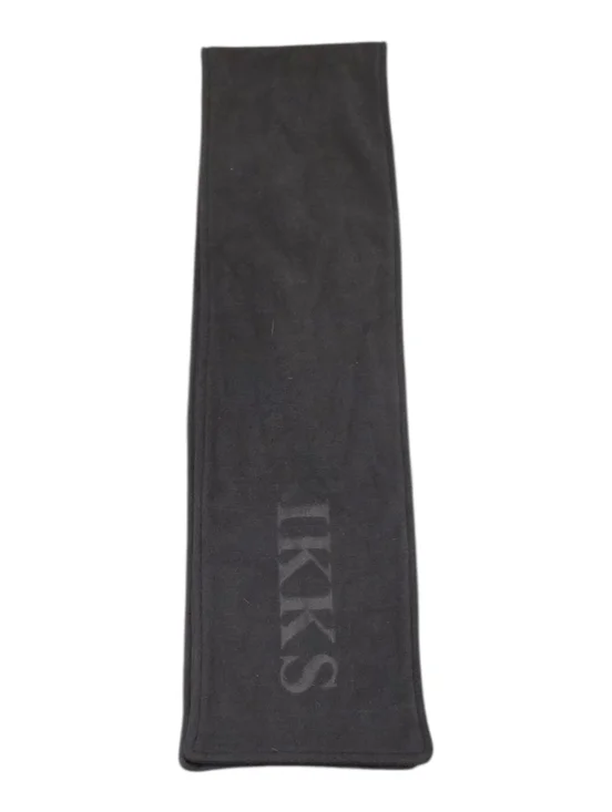 Ikks Men's Dark Brown Rectangular Logo Scarf