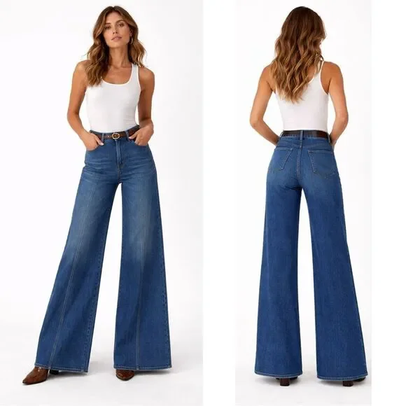 NEW FRAME Vintage Palazzo Wide Leg jeans