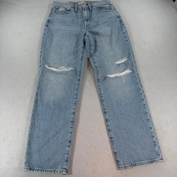 Madewell Perfect Vintage Straight Jeans Womens 27 Distressed