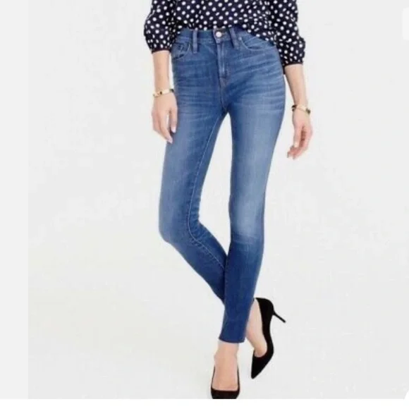 J CREW HIGH RISE SKINNY ANKLE JEANS Size 26