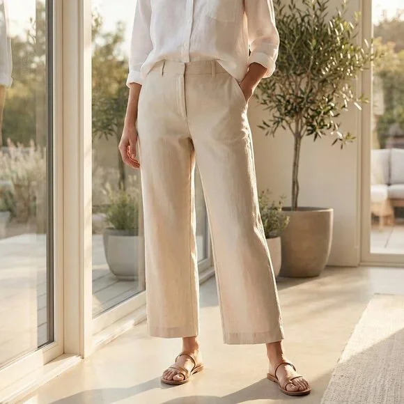 Van‎ Heusen Lightweight Denim Pants Cream 14.5
