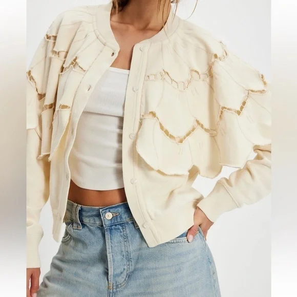 Free People Flutterscape Cardigan Sweatshirt