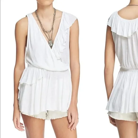 Free People Float Away Tank Ivory NWT