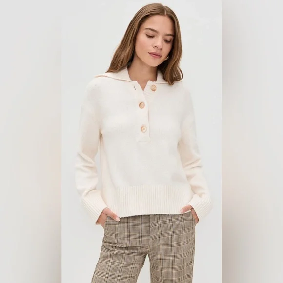 Free People Trading Up Polo in Ivory