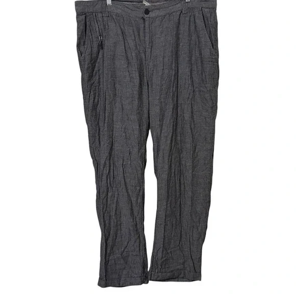 Carbon 2 Cobalt‎ Heather Blue Lightweight Flannel Cotton Chino Pants Mens 40
