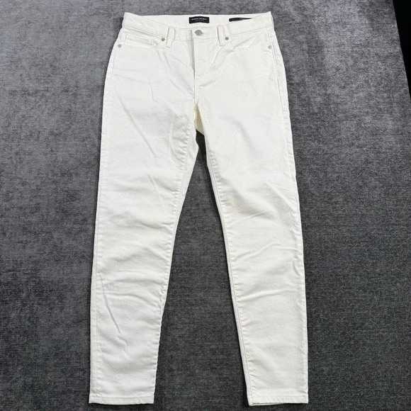 Banana Republic Premium Denim Skinny Jeans Women's Size 28 Winter‎ White Stretch