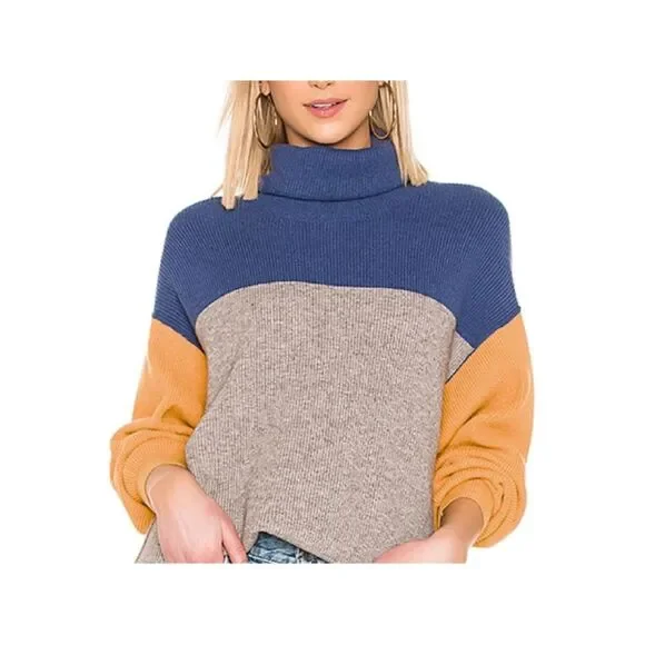 Free People Softly structured Colorblock Sweater XS