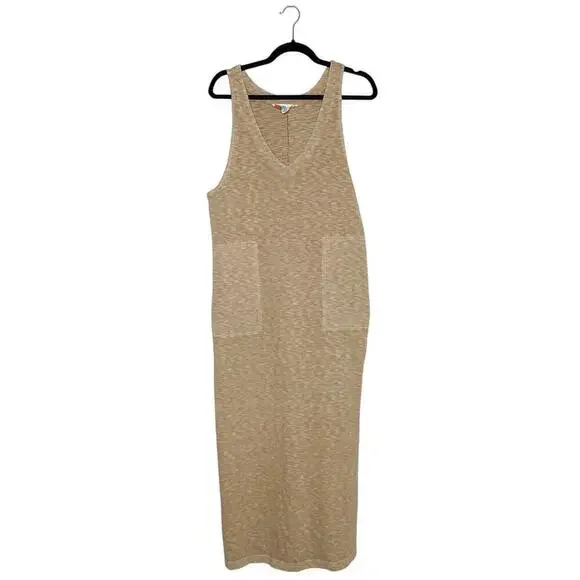 Free People Beach Sleeveless Midi Dress Women's Tan Size Small