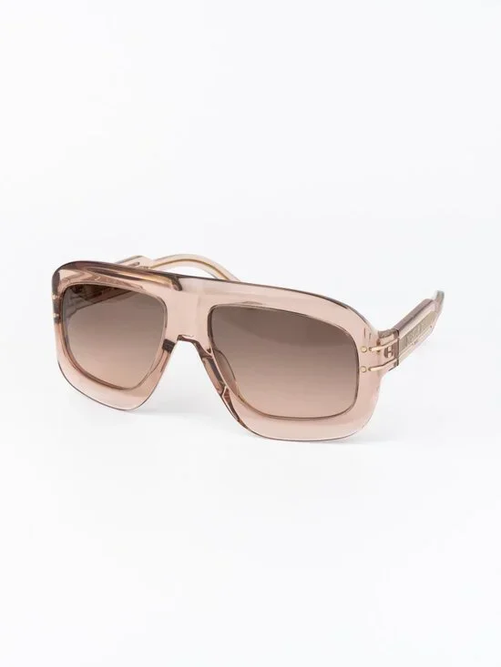 Dior Men Sunglasses Transparent Pink Nude Gradient Shield DIORSIGNATURE M1U 40F1