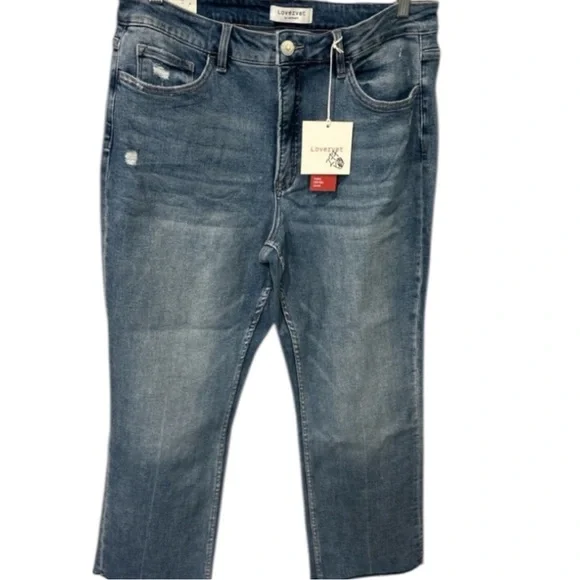 Lovervet by Vervet 20W Women’s Control Top High Rise Straight Leg Denim Jeans