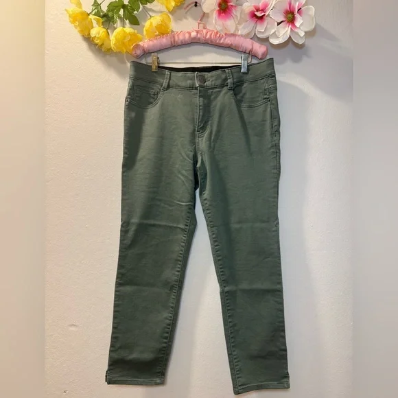 Bass Olive Green Skinny Stretch Jeans