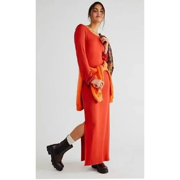 Free people - Luna Midi orange xs