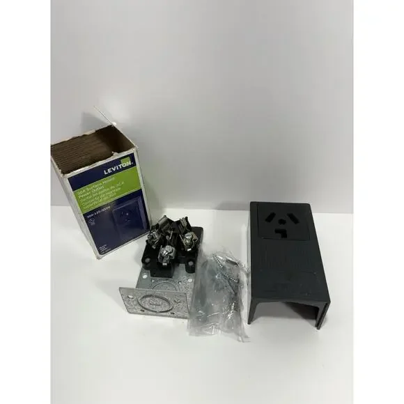 LEVITON Cat.No 5054 , Black‎ 30A ,250V Surface Mount Dryer Outlet