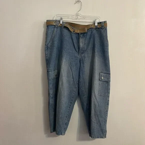 Rivet by LEE wide leg cargo capris, size 20W