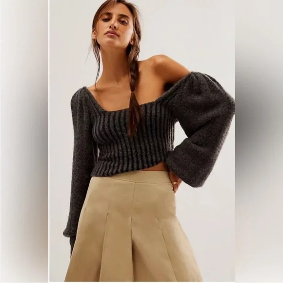 Free People Katie Mix Stitch Sweater