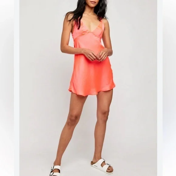 NEW Free People Intimately Hang on Halter pink party dress xsmall