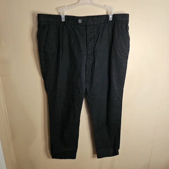 All Saints Kato Cropped Button Fly Chino Trousers