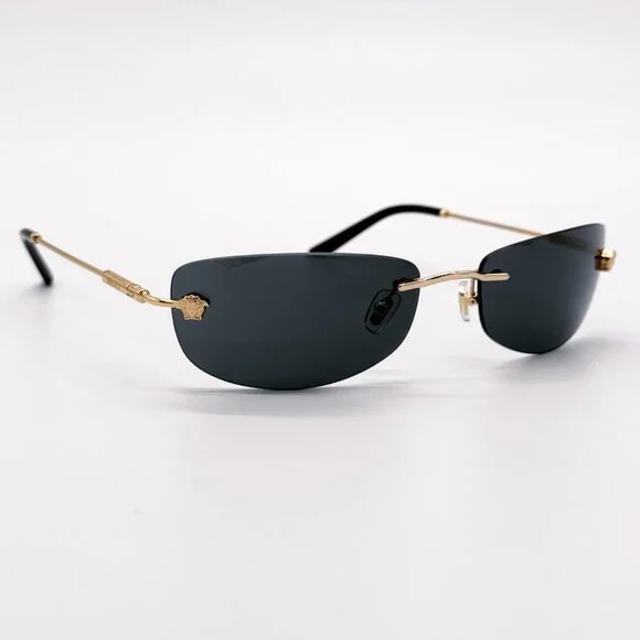 NEW VERSACE VE2279 1002/87 SUNGLASSES VE2279 100287 DARK GREY MOD 2279 1002/87