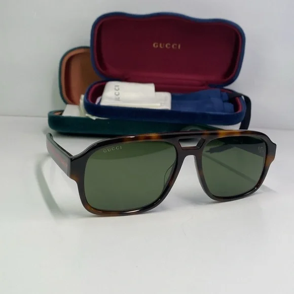 💯- New Original GG0925S 002 Pilot-Frame Acetate Sunglasses