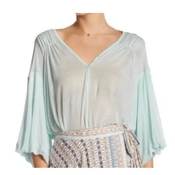 Free People Blue Peaks Island Tee