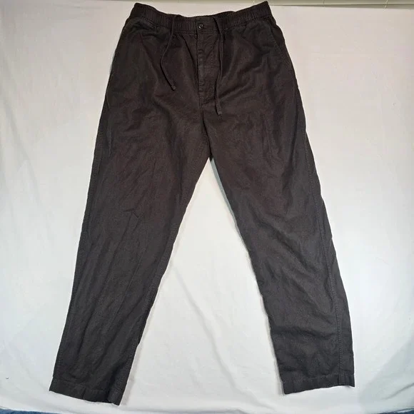 J.Crew Re-Imagined Mens Cotton Linen Dock Pants Brown CJ363 Medium