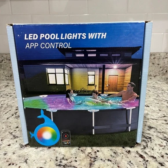 LED Pool Lights RGB Waterproof App Controlled‎ Whale Design Swimming Lamp