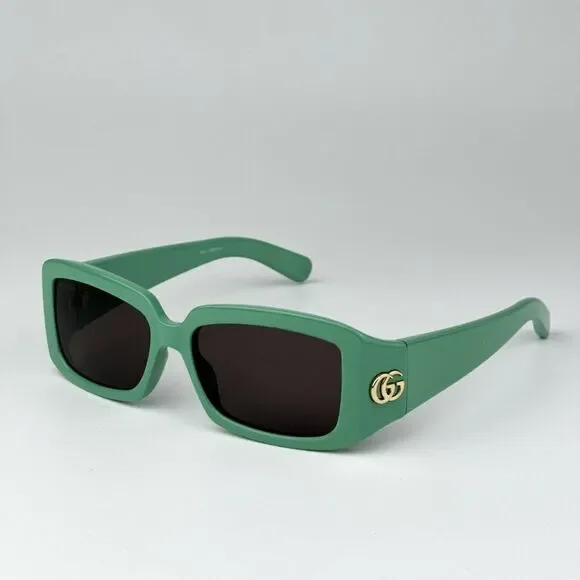 NEW Gucci GG1403S 004 Sage Green Gray Unisex Rectangle Sunglasses GG 1403S