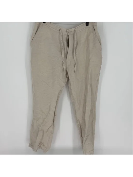 Cubavera Linen Blend Beige Pants Size Large 34x30