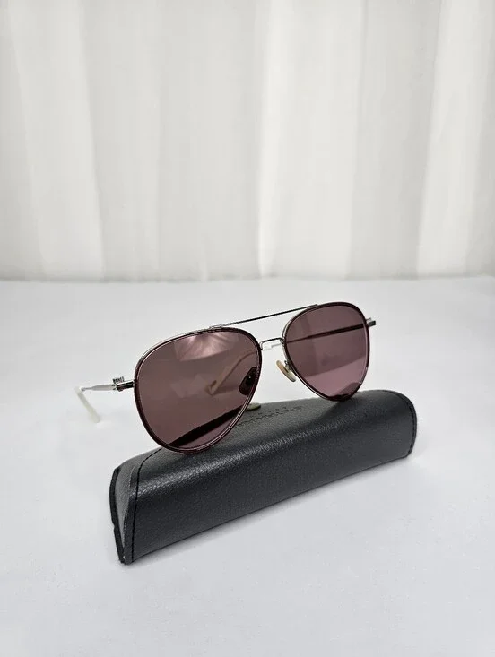 G-Star Raw Brycan Aviator Sunglasses (GS122S-045) Silver/Violet Pink In Case