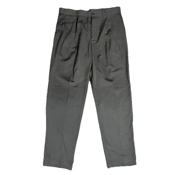 NWT Montique Men Size 36 Black Pleated‎ Dress Pants High Rise Straight Leg Style
