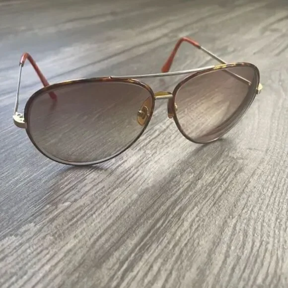 Serengeti RARE Vintage Driver Tortoise Shell Orange Sunglasses 5401