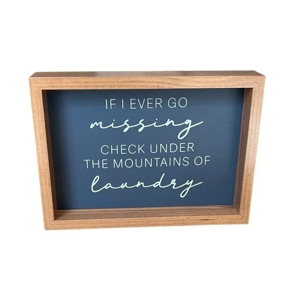 Laundry Room Humorous Sign Decor Wall Hanging 5.25