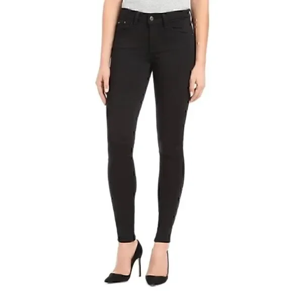 NWT Mavi ‘Adriana’ Mid Rise Super Skinny Jean Black Size 27
