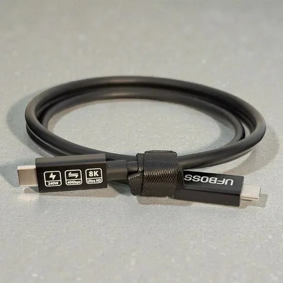 UFBOSS USB-C - USB-C High Performance Cable 3 foot 240W, 40Gbps, 8K Ultra HD