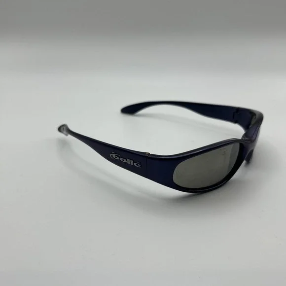 Vintage Bolle Orvet Purple Oval Sunglasses FRAMES ONLY France 90's Retro
